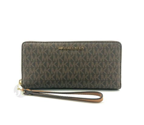 michael kors jet set logo wallet brown|overstock michael kors wallet.